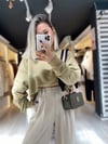 Yeşil Ravi Oversize Basic Sweat
