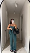Zümrüt Askılı Bluz Pantolon Takım 