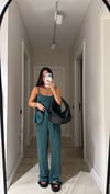 Zümrüt Askılı Bluz Pantolon Takım 