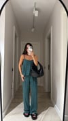 Zümrüt Askılı Bluz Pantolon Takım 