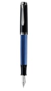 Pelikan Souveraen M805 Black Blue Silver Fountain Pen