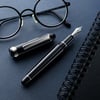 Platinum PNB18000#3776 Century Silver Trim7 Black Diamond Dolma Kalem