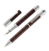 Steelpen Active Serisi 1003DT Slayt Kahve Dolma Kalem+Tükenmez Kalem
