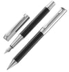 Steelpen Elite Serisi 5083 Plus Krom Siyah Dolma Kalem +Tükenmez Kalem