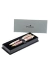 Steelpen Pearl Serisi 4587 Kırmızı Desenli Dolma Kalem + Tükenmez Kalem Seti
