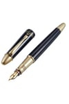 Steelpen Pearl Serisi 4589 Siyah Gold Dolma Kalem + Tükenmez Kalem Seti