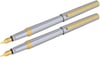 Steelpen Slim Serisi 8131 Krom Gold Dolma Kalem+Tükenmez Kalem