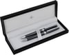 Steelpen Slim Serisi 8134 Siyah Çizgili Dolma Kalem +Tükenmez Kalem