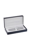 Steelpen Truva Serisi 0165DT Desenli Krom Dolma Kalem+Tükenmez Kalem