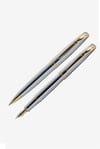 Steelpen Truva Serisi 0166DT Krom Dolma Kalem+Tükenmez Kalem