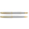 Steelpen Truva Serisi 0168DT Desenli Gold Dolma Kalem+Tükenmez Kalem