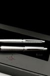 Steelpen World Serisi 2711 Mat Krom Dolma Kalem+Tükenmez Kalem Seti