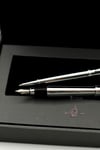 Steelpen World Serisi 2715 Parlak Krom Dolma Kalem+Tükenmez Kalem Seti
