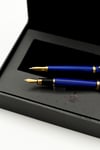 Steelpen World Serisi 2716 Mavi Dolma Kalem+Tükenmez Kalem Seti