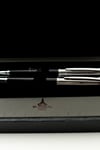 Steelpen World Serisi 272 Desenli Krom Siyah Dolma Kalem+Tükenmez Kalem Seti