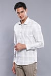 Desenli Slim Fit Açık Bej Gömlek | Wessi