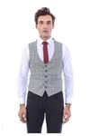 Ekose Ceket Yelek Set