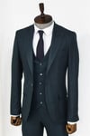 Ekose Ceketli Slim Fit Yeşil Erkek Takım Elbise