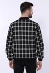 Ekose Desenli Siyah Bomber Mont | Wessi