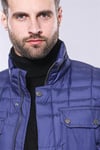 Kapitone Mavi Kışlık Mont | Wessi