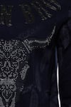 Lacivert Taşlı Desenli Sweatshirt