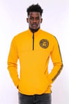 Sarı Fermuarlı Baskılı Sweatshirt