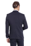 Velvet Yakalı Slim Fit Lacivert Erkek Damatlık