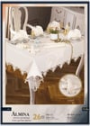 Almina Gardenye Linen Yemek Takımı Masa Seti 12 Kişilik 26 Parça Supla Runner Set  Krem