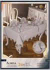 Almina Gardenye Linen Yemek Takımı Masa Seti 12 Kişilik 26 Parça Supla Runner Set Gri