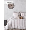 Cotton Life Tek Kişilik Nevresim Takımı İpliği Boyalı Natural Kahve