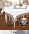 Gardenya Keten Masa Örtüsü Tablecloth 160x450 cm Yemek Masası Örtüsü Lilya Model Krem
