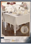 Gardenya Linen Yemek Takımı Masa Seti 12 Kişilik 26 Parça Supla Runner Set Kreme Kapiçino
