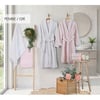 İyi Geceler İstanbul Aile Bornoz Seti Soft Linen Pembe Gri