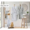 İyi Geceler İstanbul Aile Bornoz Seti Soft Linen Yeşil-Açık Gri