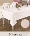 Keten Masa Örtüsü Tablecloth 150x400 cm Yemek Masası Örtüsü Minebella Model Krem
