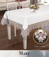 Keten Masa Örtüsü Tablecloth 155x220 cm Yemek Masası Örtüsü Maria Model Kapiçino