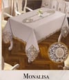 Keten Masa Örtüsü Tablecloth 160x300 cm Yemek Masası Örtüsü Monalisa Model Gri