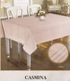 Keten Tek Masa Örtüsü Tablecloth 150x450 cm Çizgili Yemek Masası Örtüsü Casmina Model Kappiçino