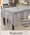 Masa Örtüsü Tablecloth 150x400 cm Dantel Masası Örtüsü Kartanesi Selinda Model Krem-Silver
