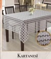 Masa Örtüsü Tablecloth 150x450 cm Dantel Masası Örtüsü Kartanesi Selinda Model Krem-Silver