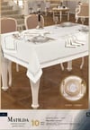 Matilda Amerikan Servisli Yemek Takımı Masa Seti 8 Kişilik 10 Parça Supla Runner Set 160 × 260 cm