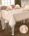 Selvi Linen Yemek Takımı Masa Seti 12 Kişilik 26 Parça Supla Runner Set Kapiçino