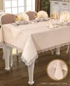 Selvi Linen Yemek Takımı Masa Seti 12 Kişilik 26 Parça Supla Runner Set Kapiçino