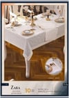 Zara Linen Yemek Takımı Masa Seti 12 Kişilik 26 Parça 160 × 220 cm Runner Set Krem