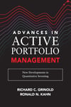 Advances in Active Portfolio Management: New Developments in Quantitative Investing - Grinold, Kahn