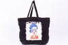 Mavi Saçlı Kız Jean Tote Bag
