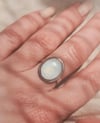 Oval Opal Taşlı Gümüş Yüzük
