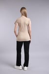 ASİMETRİK Ön Fermuarlı Kapama Bej Önlük