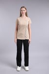 ASİMETRİK Ön Fermuarlı Kapama Bej Önlük