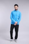 Unisex Ön Fermuarlı  Acık Mavi  Polar 